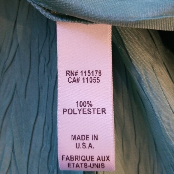 Komarov Teal Green Beaded Chiffon Dress Womens L - Picture 8 of 8